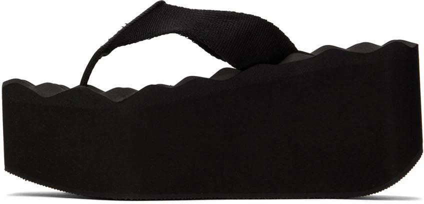 商品Alexander Wang|Black Warp Flip Flop Sandals,价格¥970,第3张图片详细描述