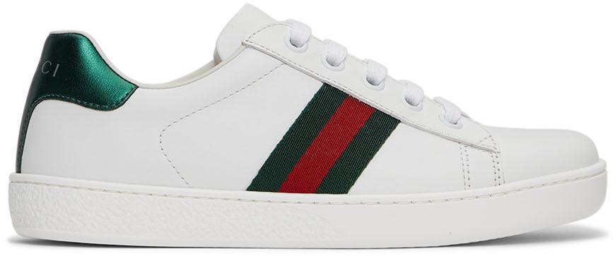 商品Gucci|Kids White Ace Sneakers,价格¥2876,第1张图片