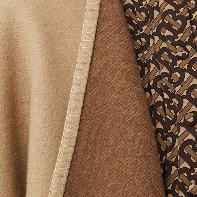 Burberry 博柏利 女士格纹装饰羊毛混纺披肩 8025563 商品