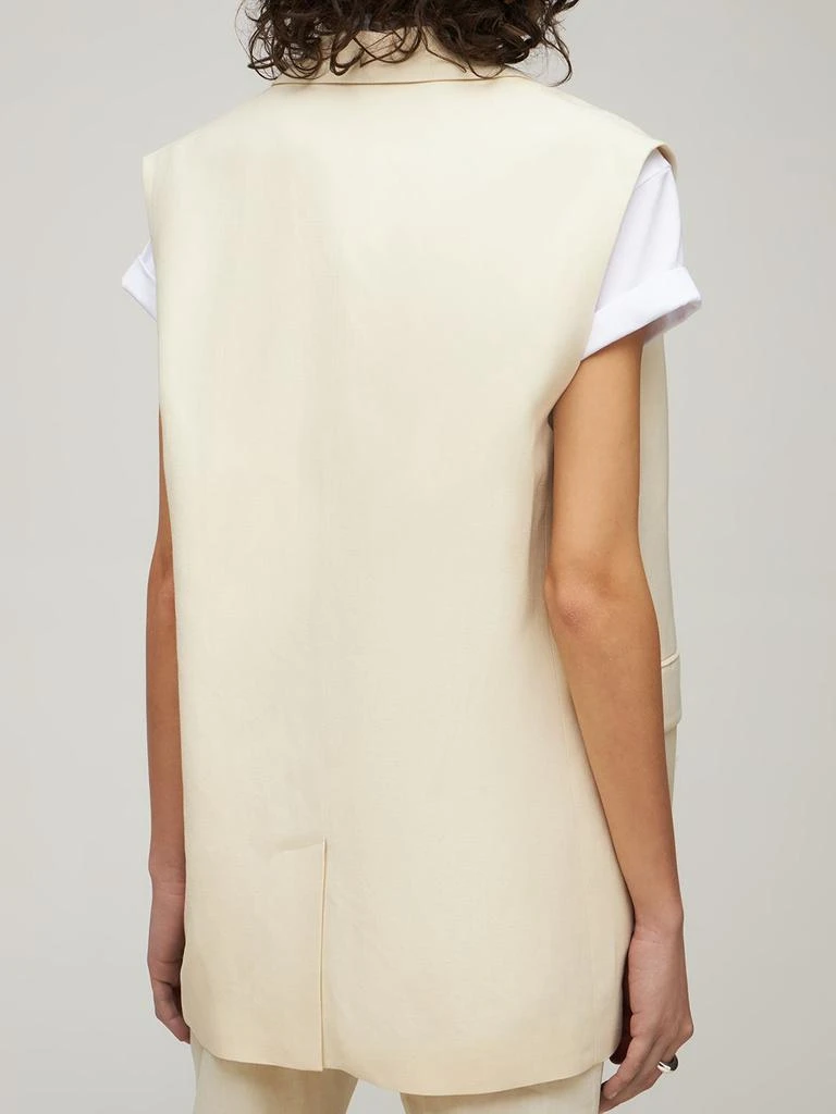 商品Brunello Cucinelli|Fluid Viscose & Linen Blazer Vest,价格¥7654,第2张图片详细描述
