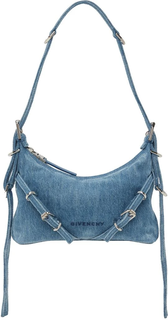 商品Givenchy|Blue Mini Voyou Denim Shoulder Bag,价格¥9747,第1张图片