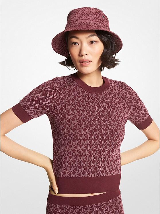 商品Michael Kors|Logo Jacquard Short-Sleeve Sweater,价格¥390,第3张图片详细描述