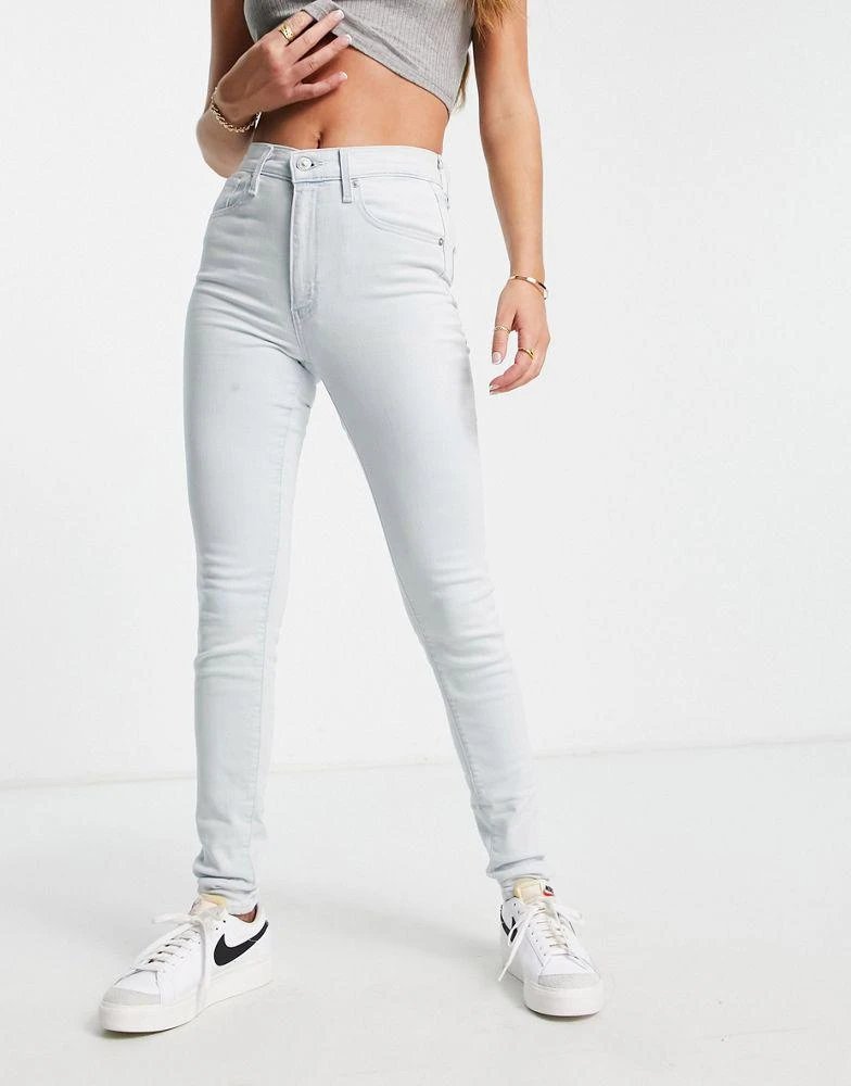 商品Levi's|Levi's mile high super skinny jeans in light wash blue,价格¥391,第1张图片