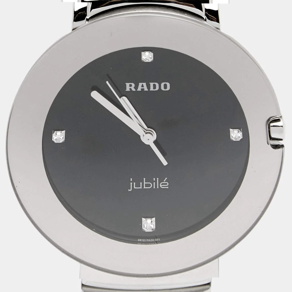 商品[二手商品] Rado|Rado Black Stainless Diastar Jubile 115.00625.3 Men's Wristwatch 35 mm,价格¥4220,第3张图片详细描述