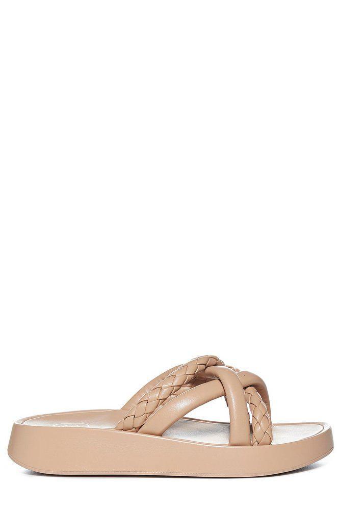 商品Ash|Ash Vanessa Braided Strap Open Toe Slides,价格¥1184,第1张图片