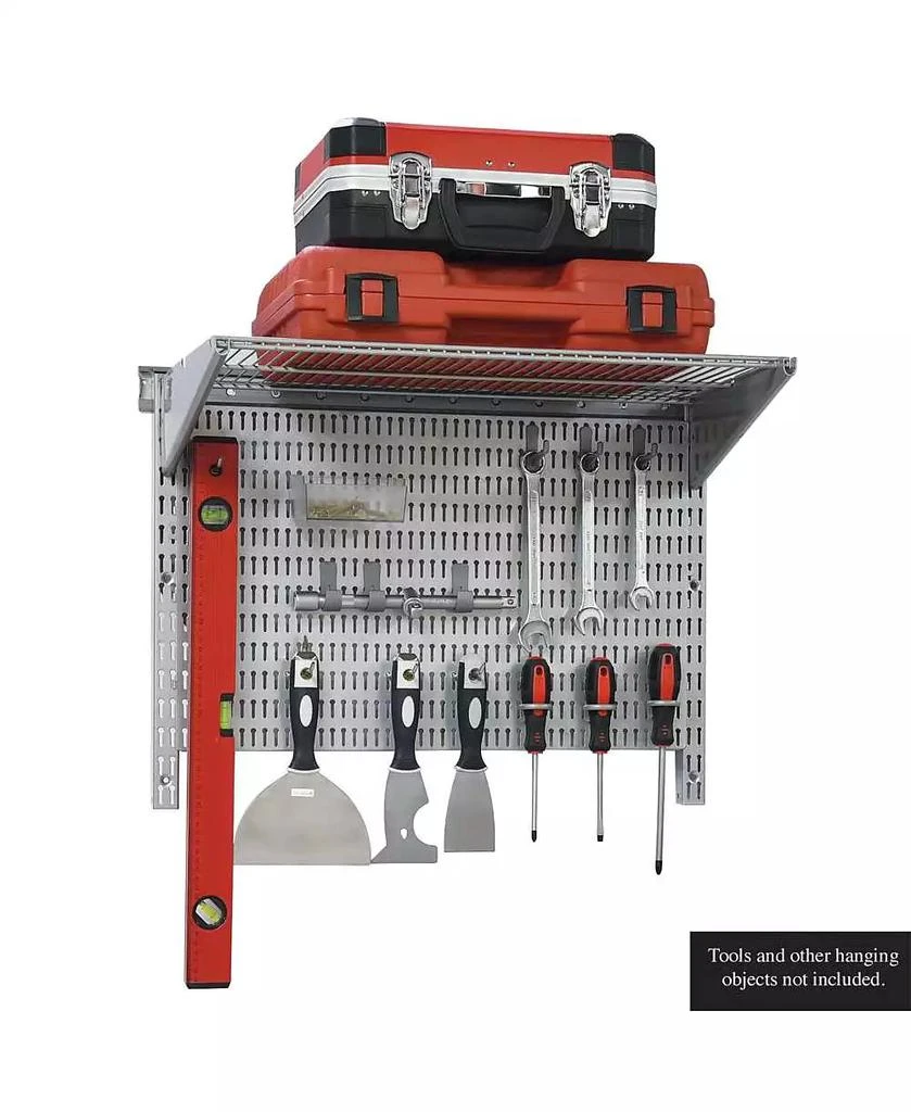 商品Allspace|21 Piece Garage Organizer Wall Storage System with Hooks and Hangers,价格¥618,第2张图片详细描述