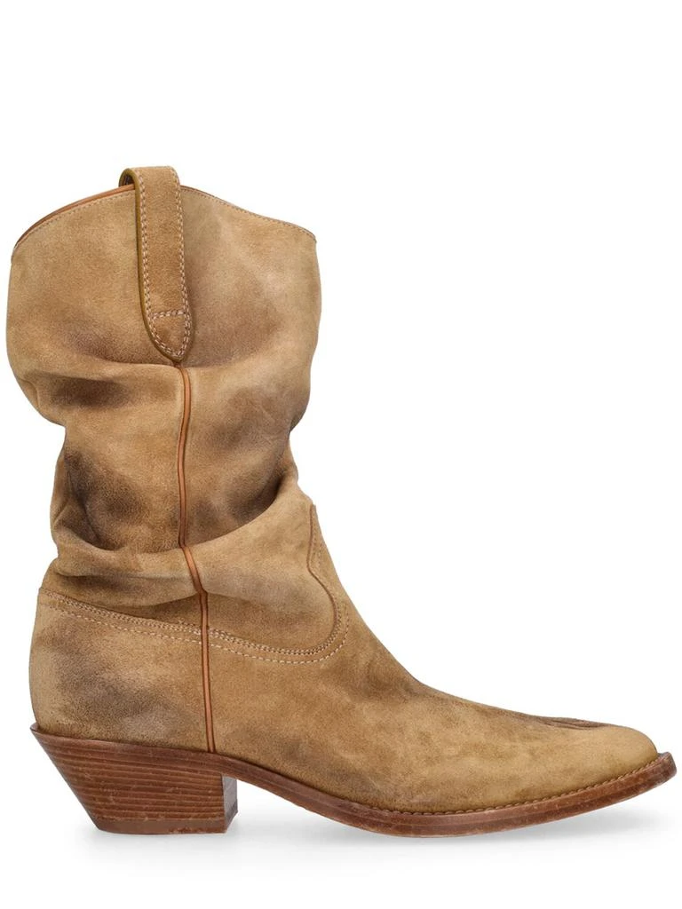 商品MAISON MARGIELA|55mm Suede Tabi Leather Western Boots,价格¥7255,第1张图片