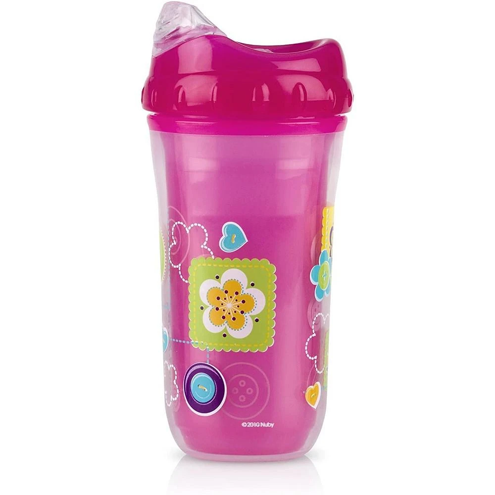 商品Nuby|No-Spill Insulated Cool Sipper, 9 Ounce, 2 Pack, Pink, Purple,价格¥186,第3张图片详细描述