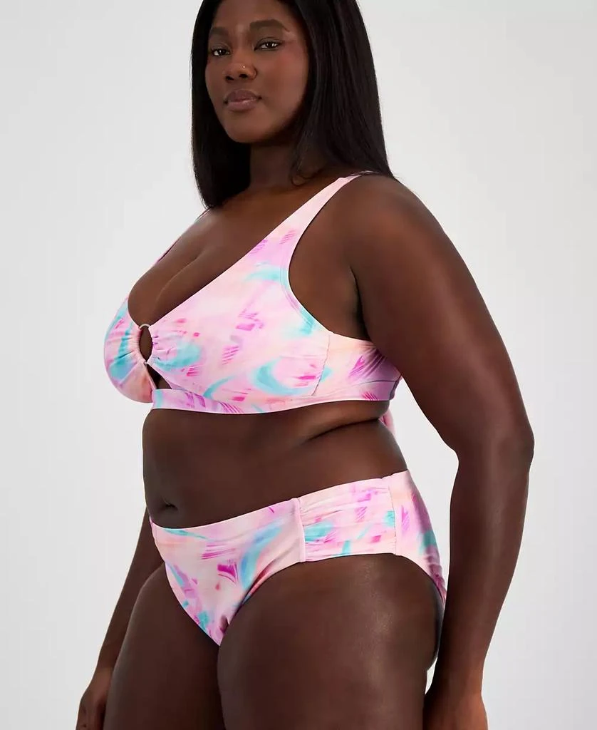 商品California Waves|Salt + Cove Trendy Plus Size Tie-Dye Side-Tab Bikini Bottoms, Created for Macy's,价格¥117,第3张图片详细描述