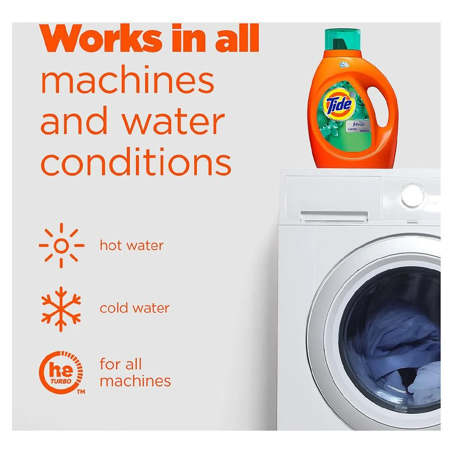 Plus Febreze Freshness HE Turbo Clean Liquid Laundry Detergent Botanical Rain 商品