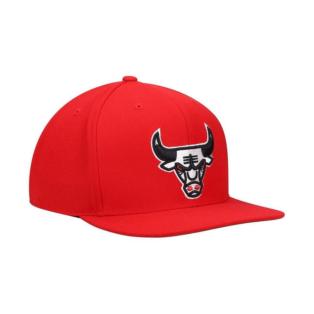 商品Mitchell and Ness|Men's Red Chicago Bulls Hardwood Classic Team Ground Fitted Hat,价格¥249,第4张图片详细描述