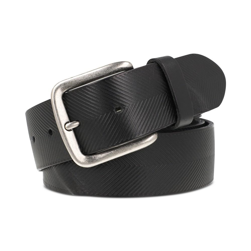 Men's Textured Leather Belt商品第1张图片规格展示