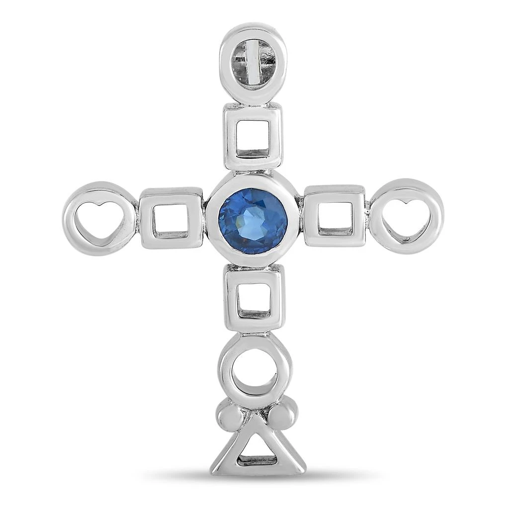 商品[二手商品] Chanel|Chanel 18K White Gold Sapphire Cross Pendant,价格¥14460,第1张图片