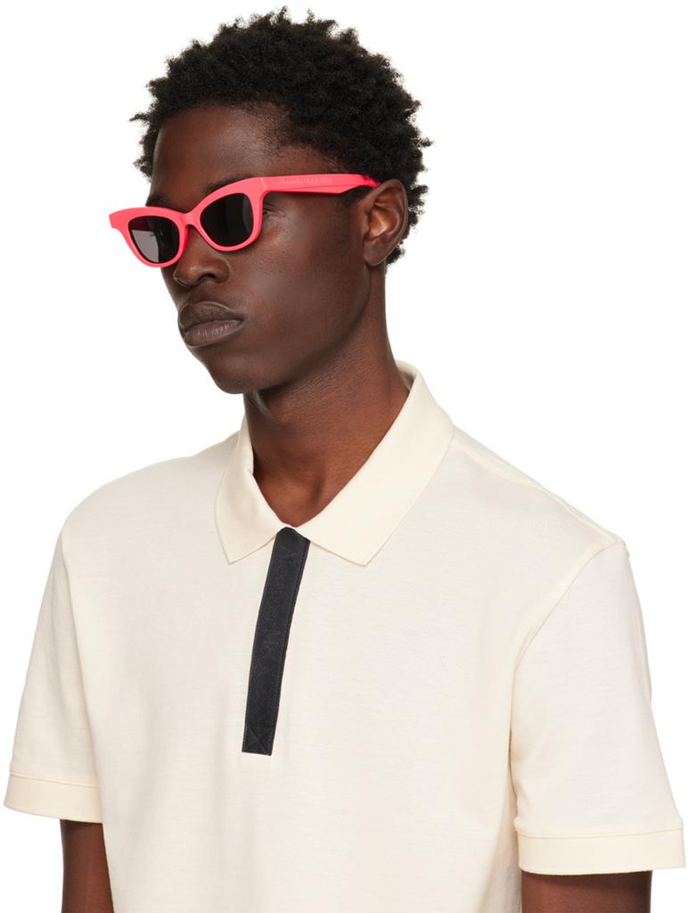 Pink McQueen Angled Sunglasses商品第4张图片规格展示