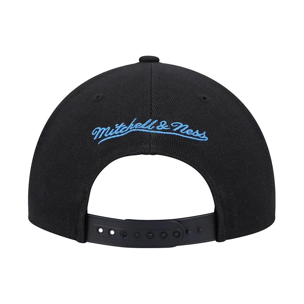 商品Mitchell and Ness|Men's Black Philadelphia 76ers Highlighter Team Pop Snapback Hat,价格¥240,第3张图片详细描述