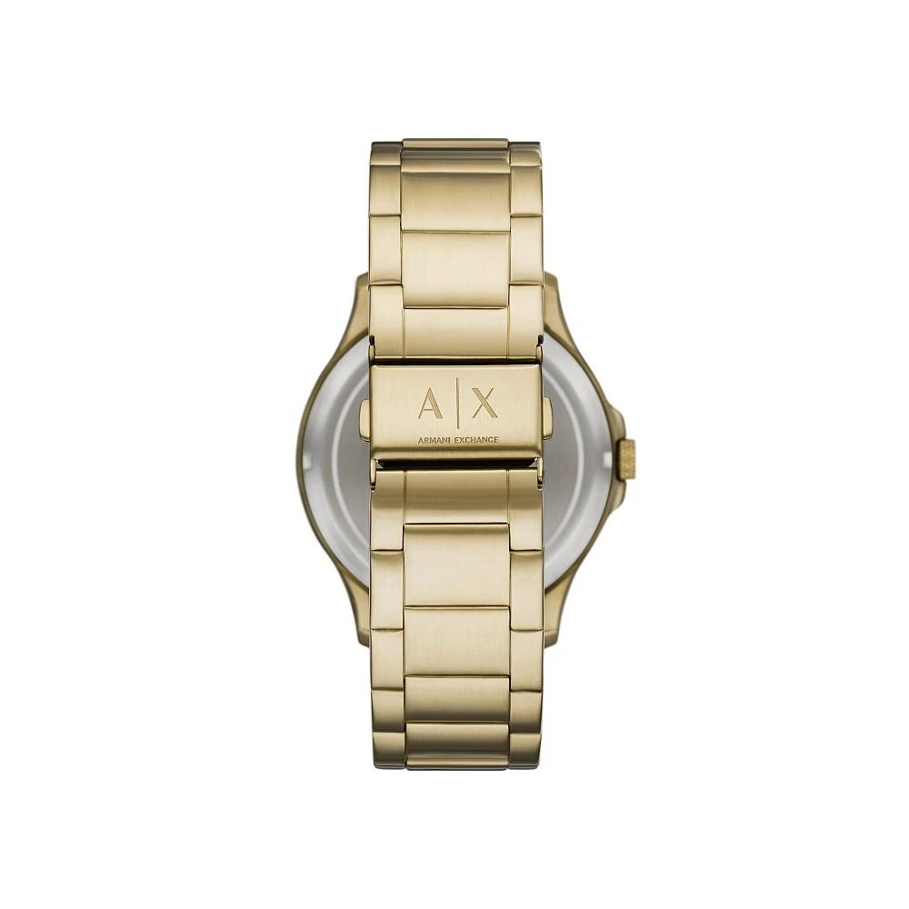 商品Armani Exchange|Men's Gold-Tone Stainless Steel Bracelet Watch 46mm,价格¥1302,第2张图片详细描述