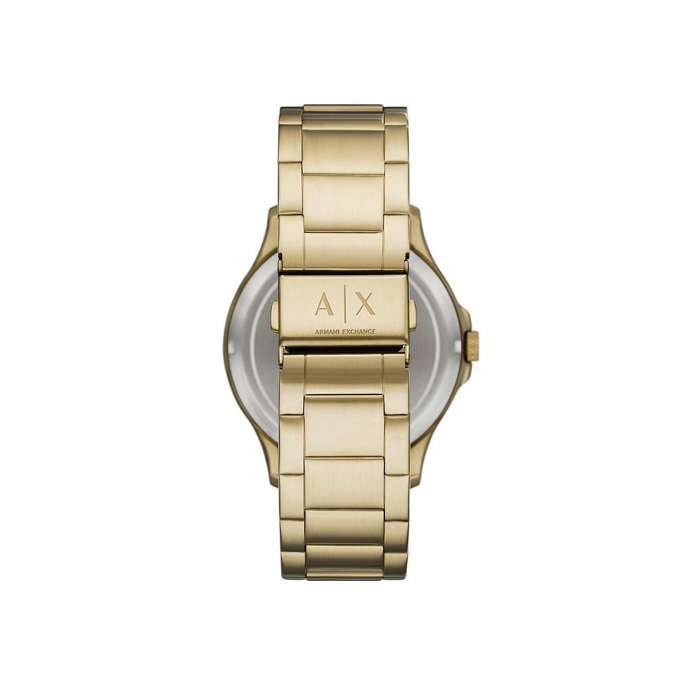 商品Armani Exchange|Men's Gold-Tone Stainless Steel Bracelet Watch 46mm,价格¥2127,第4张图片详细描述