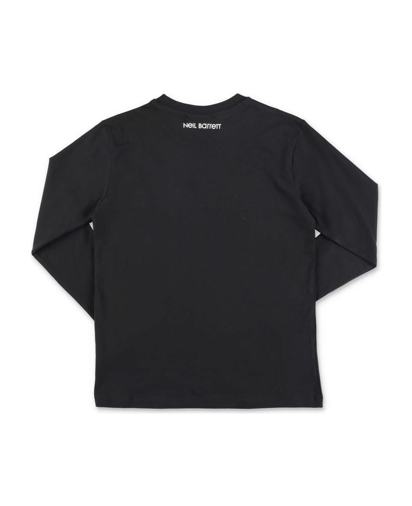 商品Neil Barrett|Neil Barrett T-shirt Nera In Jersey Di Cotone,价格¥733,第4张图片详细描述