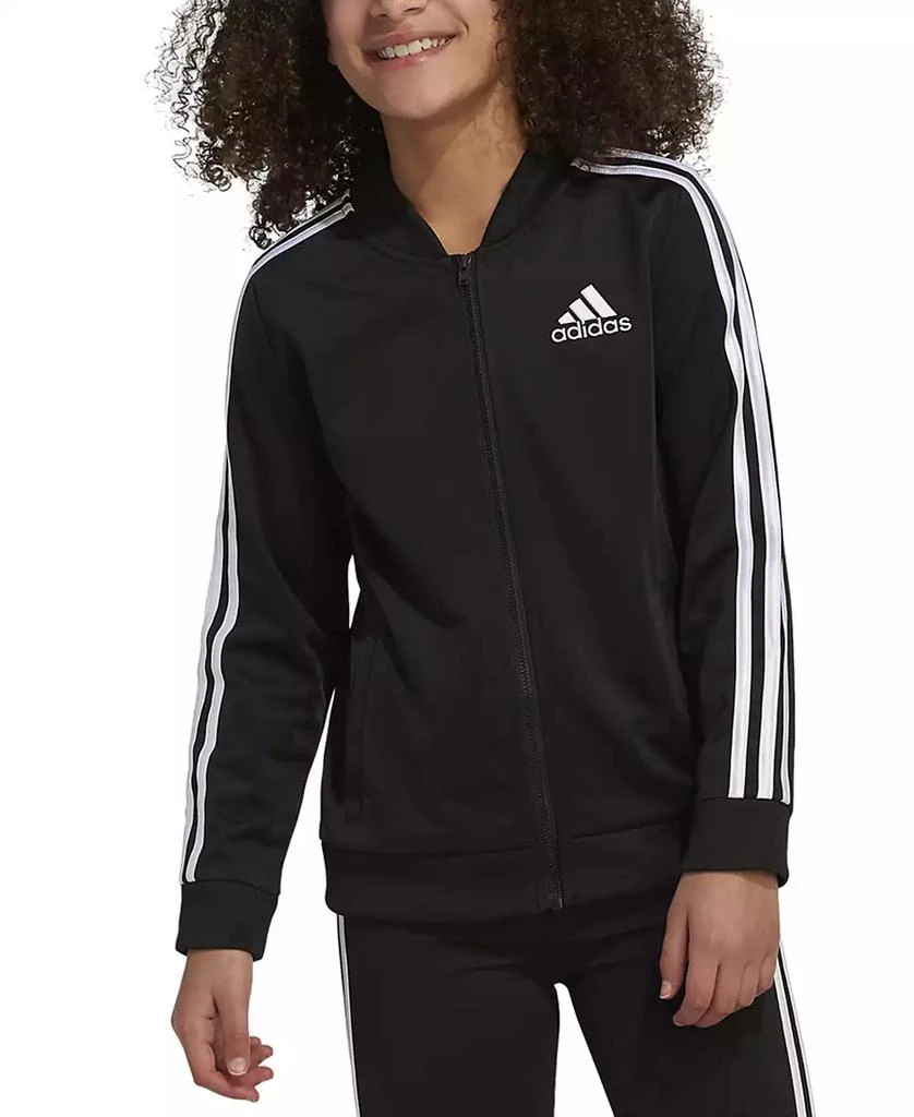 商品Adidas|Big Girls Zip Front Tricot Bomber Jacket, Extended Sizes,价格¥117,第1张图片