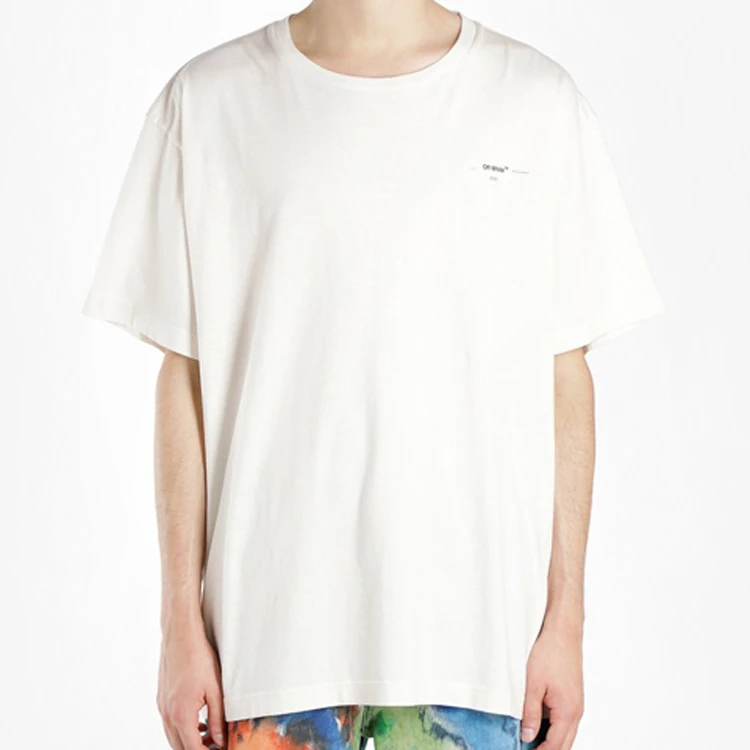 商品[国内直发] Off-White|OverSize油画箭头棉质短袖T恤 宽松版型 男款 白色,价格¥4085,第4张图片详细描述