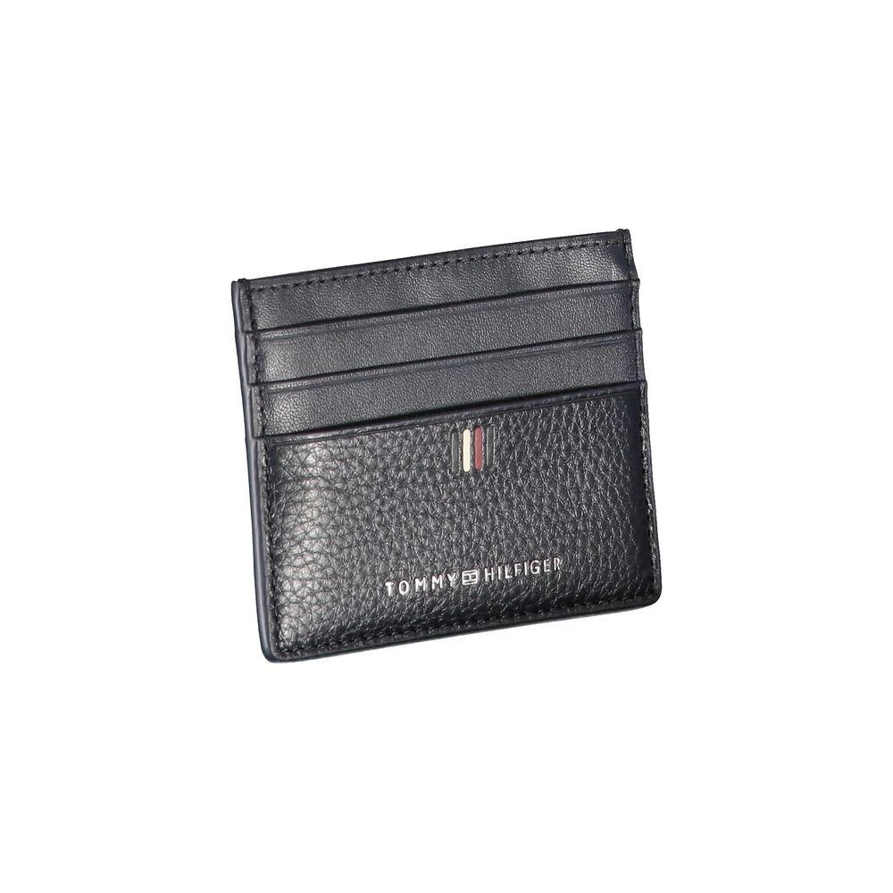商品Tommy Hilfiger|Tommy Hilfiger Sleek Blue Leather Card Holder with Contrast Details,价格¥423,第3张图片详细描述