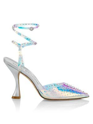 商品Stuart Weitzman|Glam X Curve Embellished Wrap Pumps,价格¥1960,第1张图片