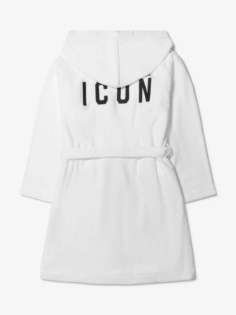 商品DSQUARED2|Dsquared2 White Unisex Cotton Icon Logo Bathrobe,价格¥1433,第4张图片详细描述