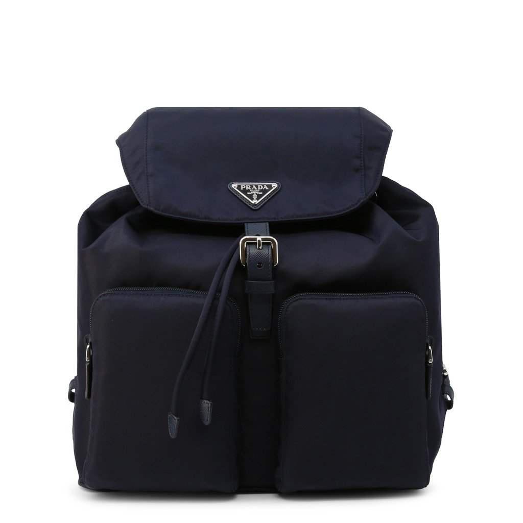 Prada logo-plaque metallic Backpack商品第1张图片规格展示