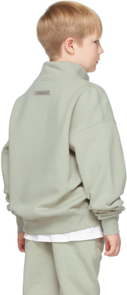 商品Essentials|SSENSE Exclusive Kids Green Mock Neck Sweatshirt,价格¥473,第6张图片详细描述