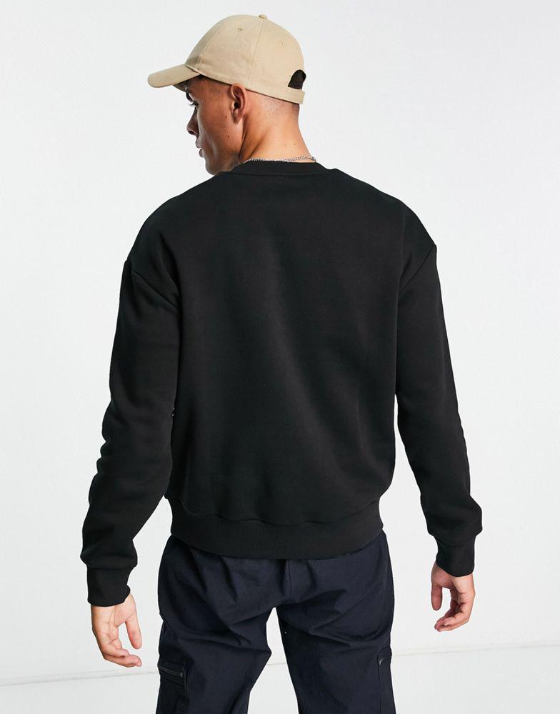 Calvin Klein textured logo box comfort sweatshirt in black商品第2张图片规格展示