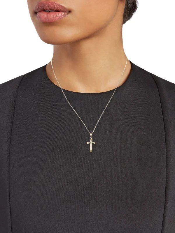 商品Saks Fifth Avenue|14K Yellow Gold Cross Pendant Necklace,价格¥1950,第2张图片详细描述