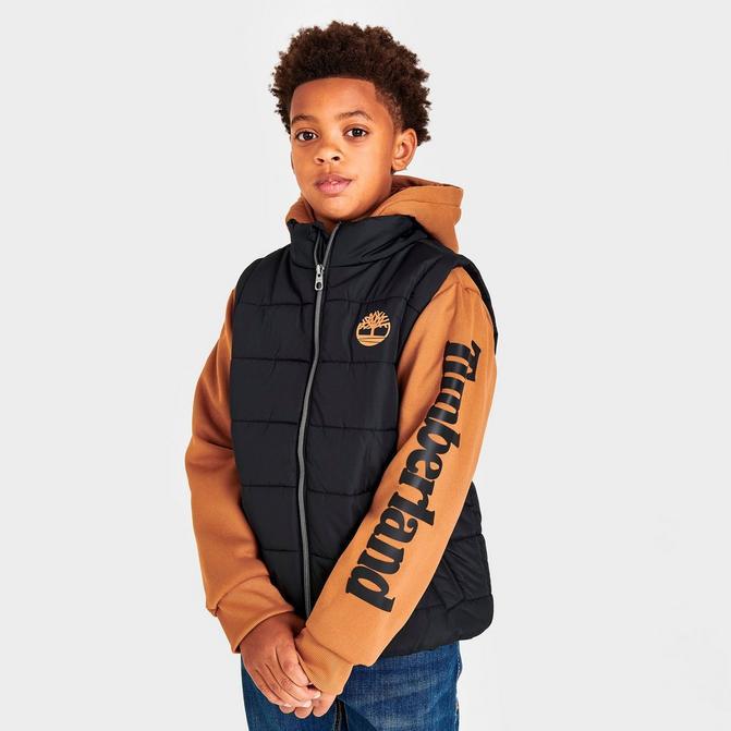 Boys' Timberland Full-Zip Hooded Hybrid Jacket商品第1张图片规格展示