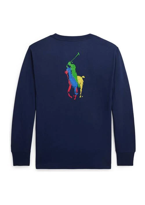 商品Ralph Lauren|Lauren Childrenswear Boys 8 20 Big Pony Logo Cotton Long Sleeve T Shirt,价格¥171,第2张图片详细描述