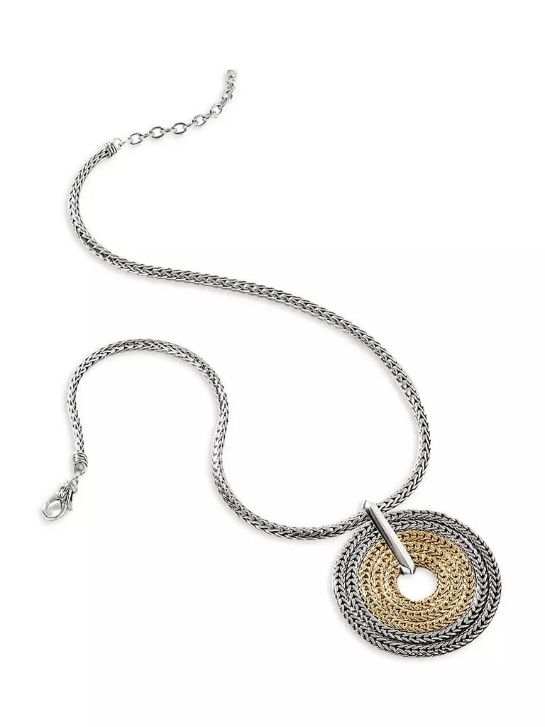 商品John Hardy|Classic Chain Sterling Silver & 18K Yellow Gold Pendant Necklace,价格¥21631,第2张图片详细描述