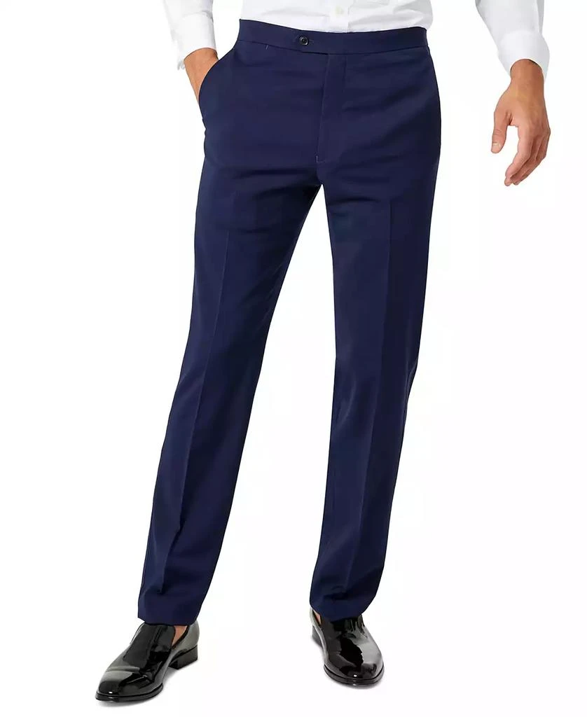 商品Tommy Hilfiger|Men's Modern-Fit Flex Stretch Black Tuxedo Pants,价格¥712,第1张图片