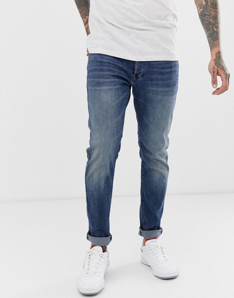 商品G-Star|G-Star 3301 slim fit jeans in medium aged,价格¥704,第1张图片