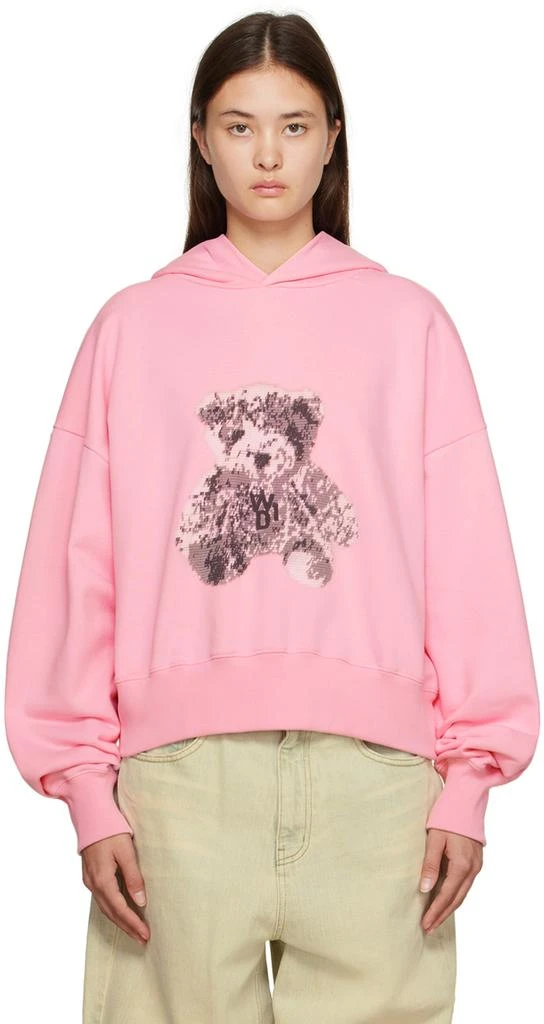 商品We11done|Pink Pixel Teddy Hoodie,价格¥1076,第1张图片