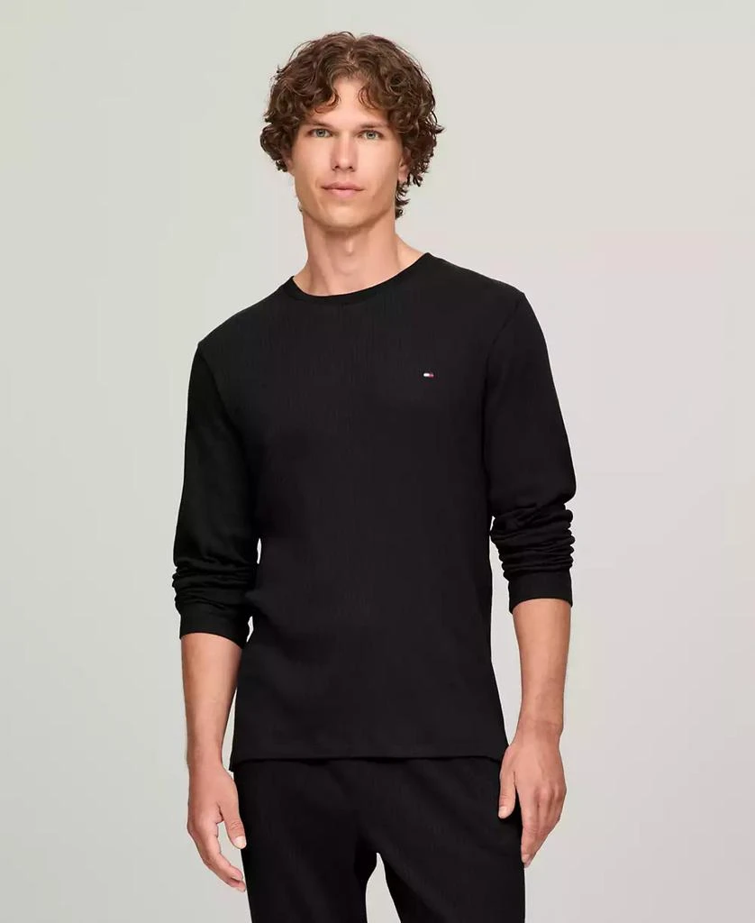 商品Tommy Hilfiger|Men's Ribbed Long-Sleeve Pajama Shirt,价格¥296,第1张图片