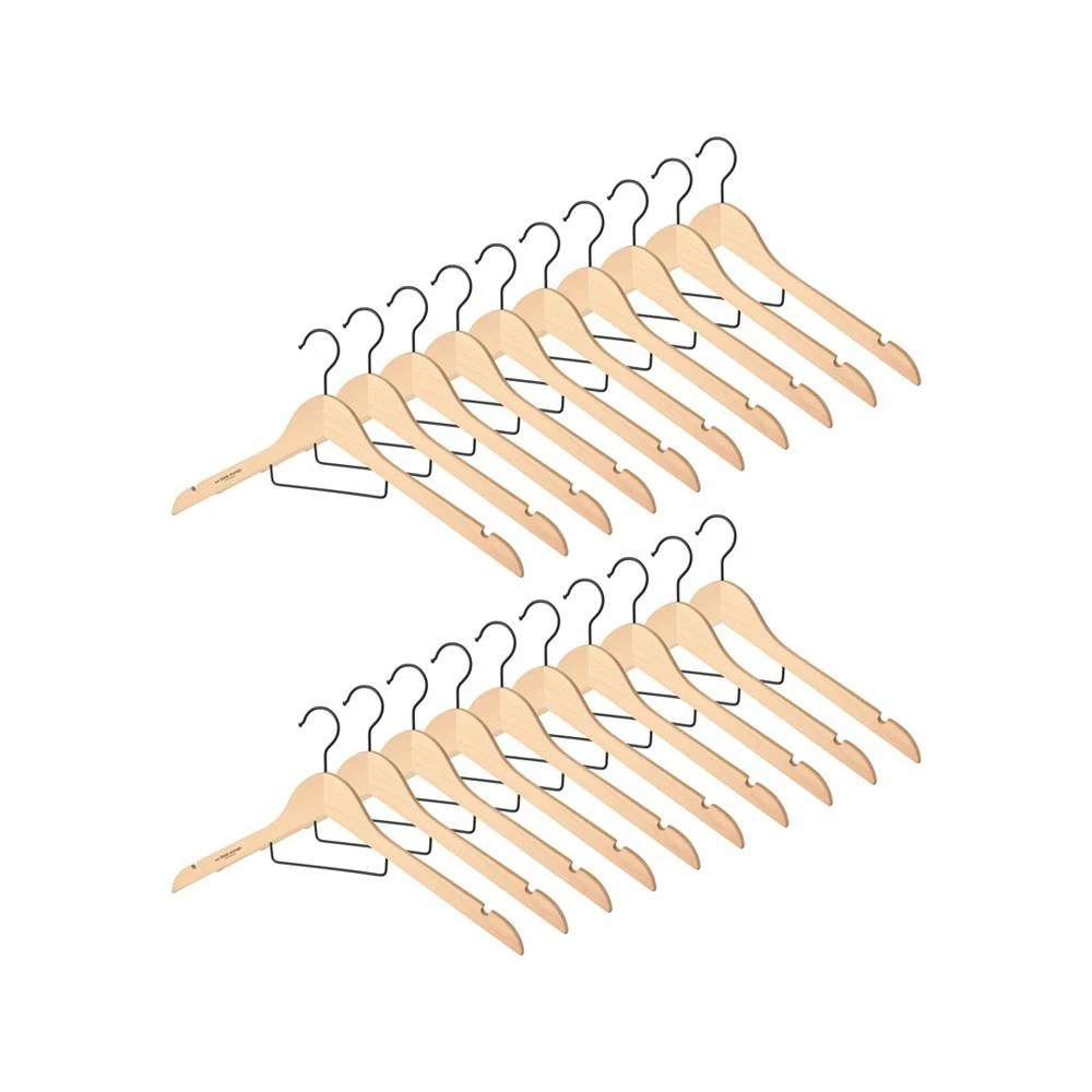 商品WeThinkStorage|Pack of 20 Slim Wood Hangers with Upper Bar,价格¥299,第1张图片