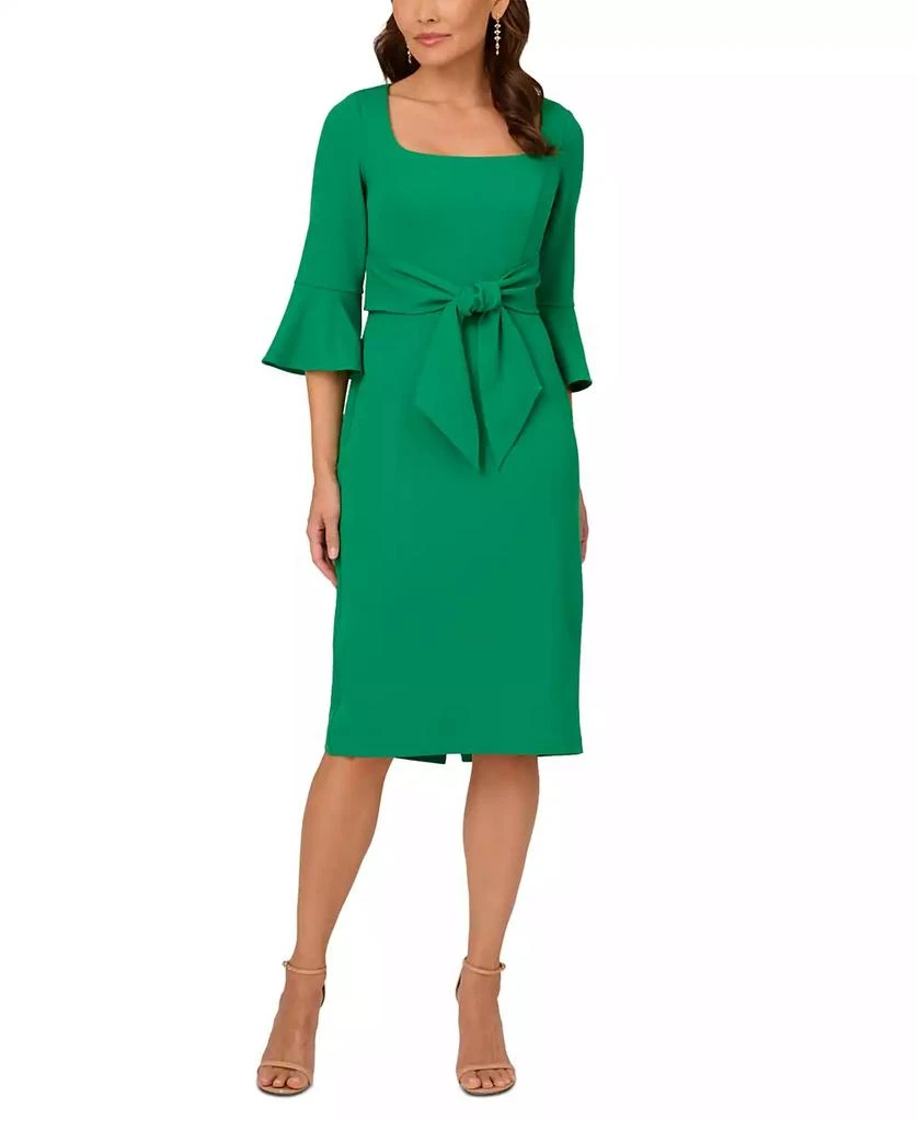 商品Adrianna Papell|Women's Tie-Front Bell-Sleeve Midi Dress,价格¥1115,第1张图片