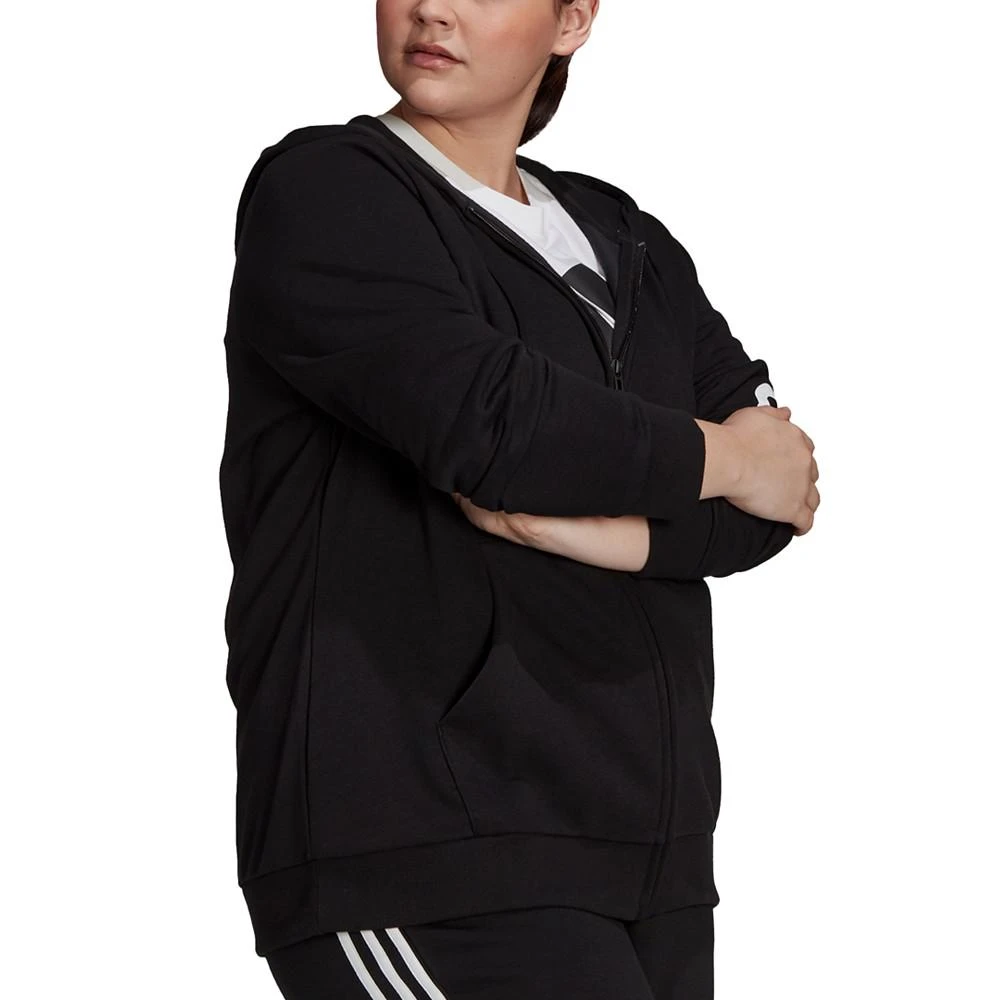 商品Adidas|Essentials Plus Size French Terry Logo-Sleeve Hoodie,价格¥382,第2张图片详细描述