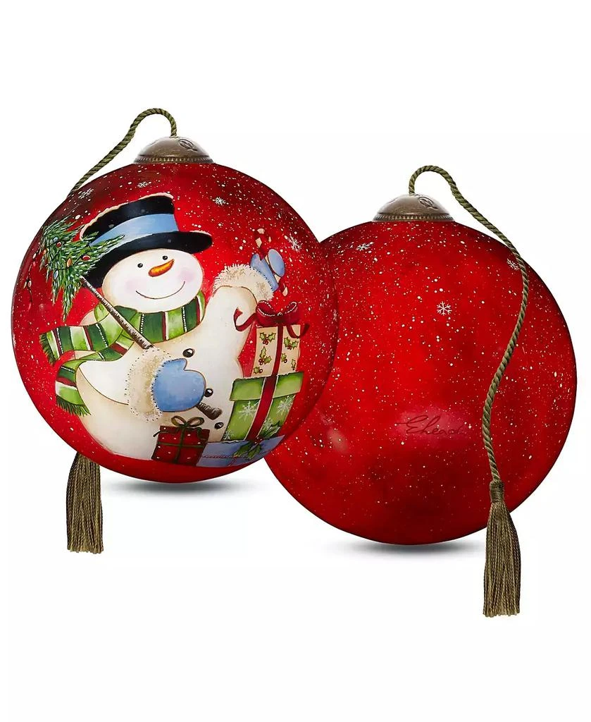 商品Precious Moments|Ne'Qwa Art 7221113 Snowman Celebration Hand-Painted Blown Glass Ornament,价格¥527,第3张图片详细描述