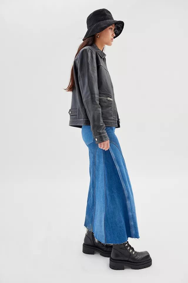 商品Urban Renewal|Urban Renewal Remade Denim Ruffle Maxi Skirt,价格¥1408,第7张图片详细描述