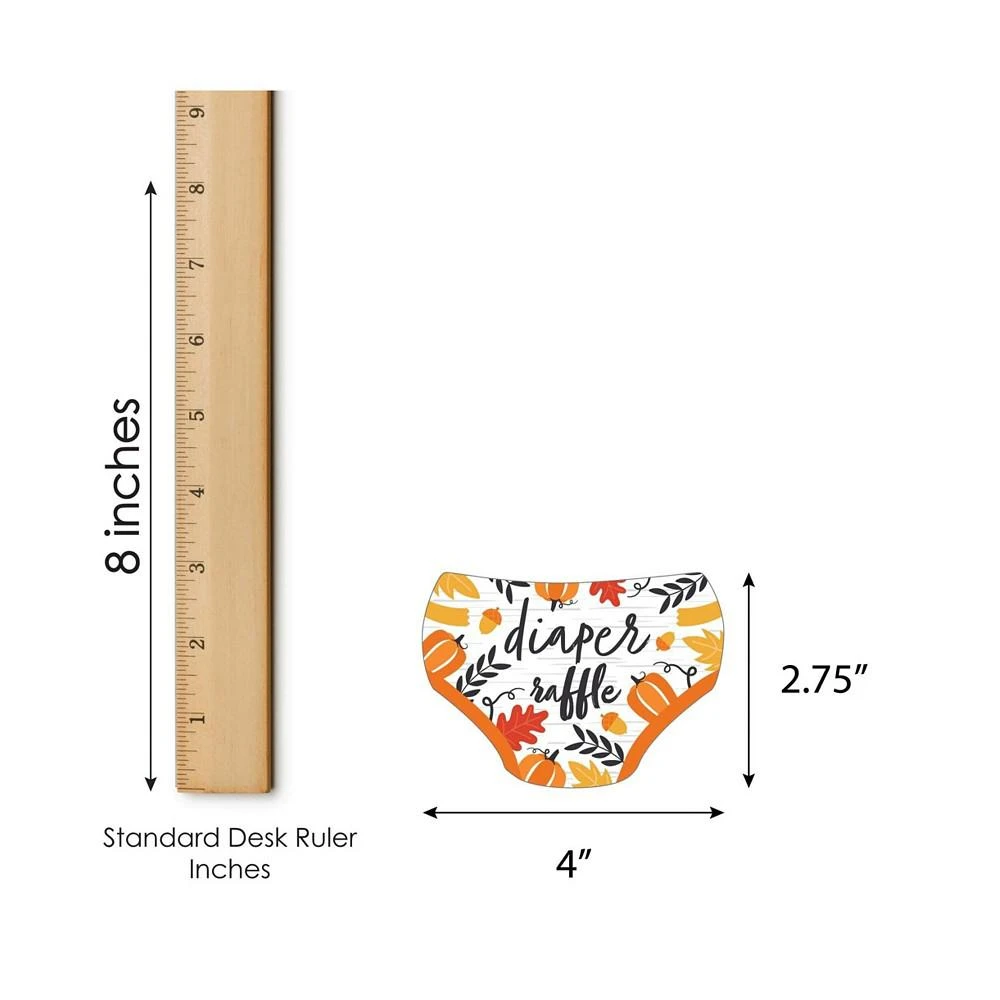 商品Big Dot of Happiness|Fall Pumpkin - Halloween & Thanksgiving Baby Shower Diaper Raffle Game Set of 24,价格¥98,第3张图片详细描述
