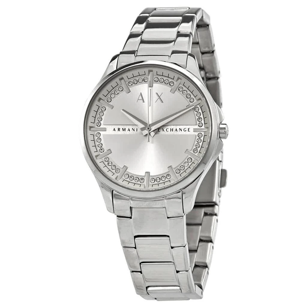 商品Armani Exchange|Armani Exchange Lady Hampton Quartz Silver Dial Ladies Watch AX5256,价格¥737,第1张图片