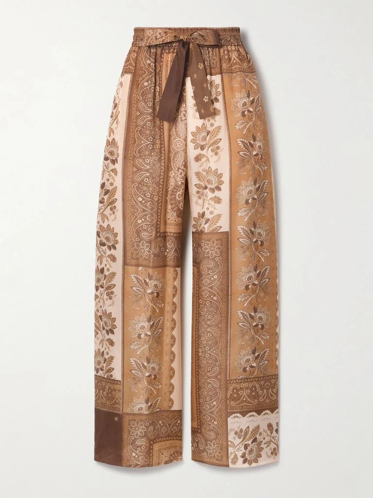 商品Zimmermann|Lucky 印花真丝阔腿裤,价格¥4175,第1张图片