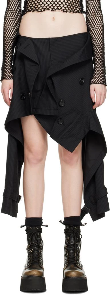 商品Junya Watanabe|黑色 Stripe Trench 半身裙,价格¥4436,第1张图片
