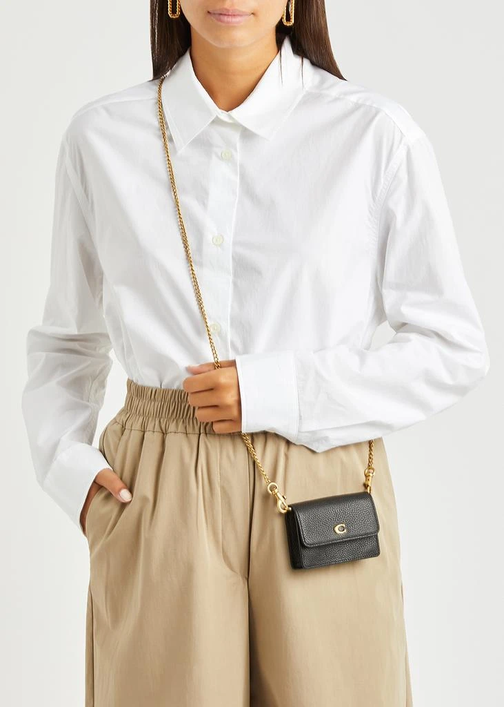 商品Coach|Black grained leather wallet-on-chain,价格¥812,第5张图片详细描述