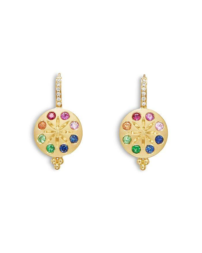 商品Temple St. Clair|18K Yellow Gold Celestial Multi Gemstone & Diamond Drop Earrings,价格¥29525,第1张图片