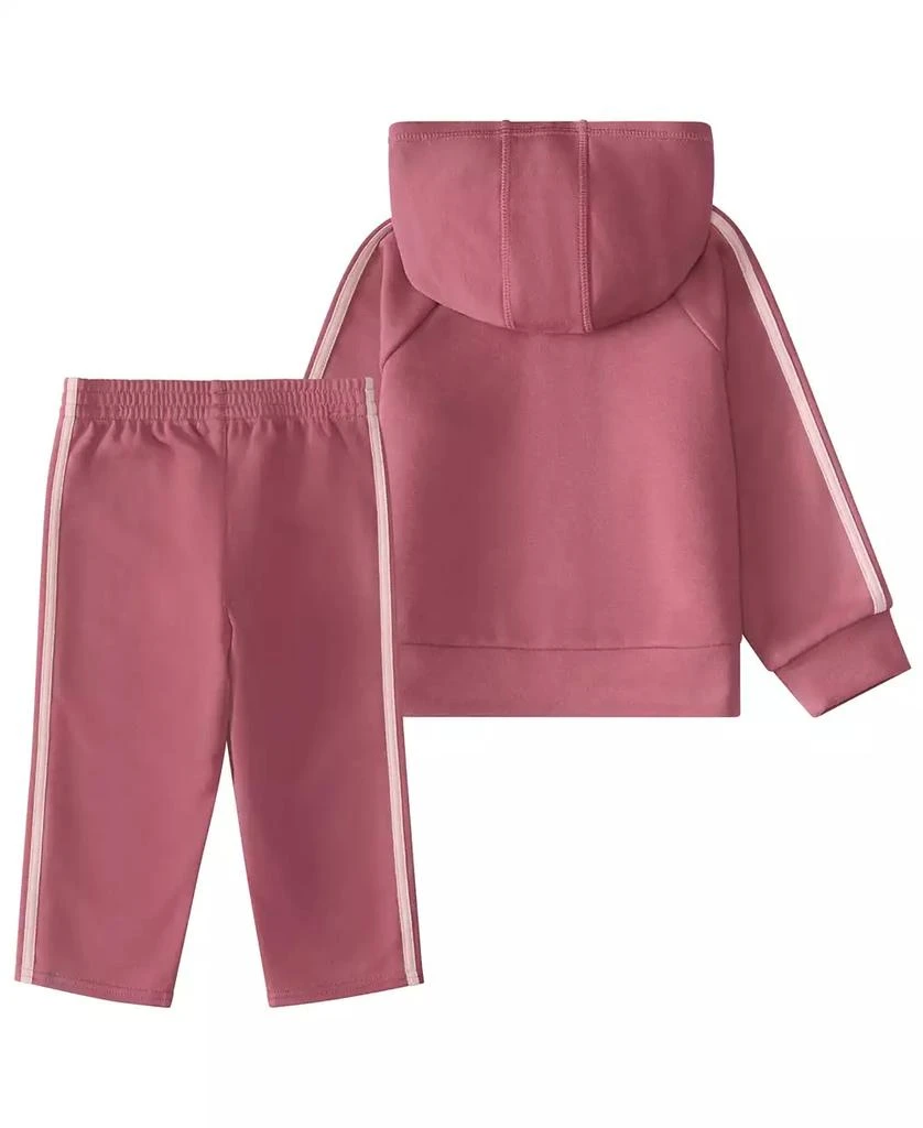 商品Adidas|Baby Girls Two-Piece Long Sleeve Fleece Jacket Pant Set,价格¥255,第2张图片详细描述